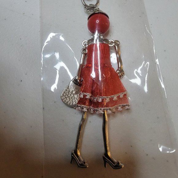 Red Purse Charm/Key Chain Fashion Women Red - Picture 2 of 4